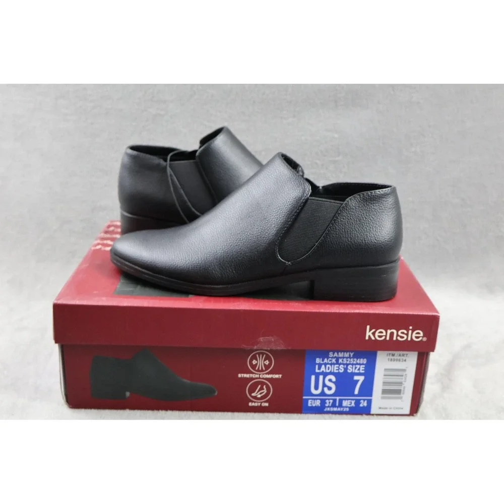 Kensie Shoes Womens Size 7 Black Slip-On Flat Pointed Toe Comfort SAMMY KS252480